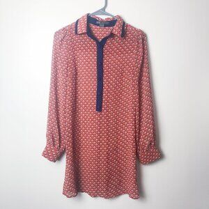 Maddy K Long Sleeve Chiffon Printed Tunic